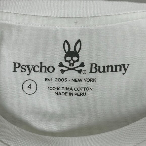 Psycho Bunny White Graphic T-Shirt - Picture 4 of 8